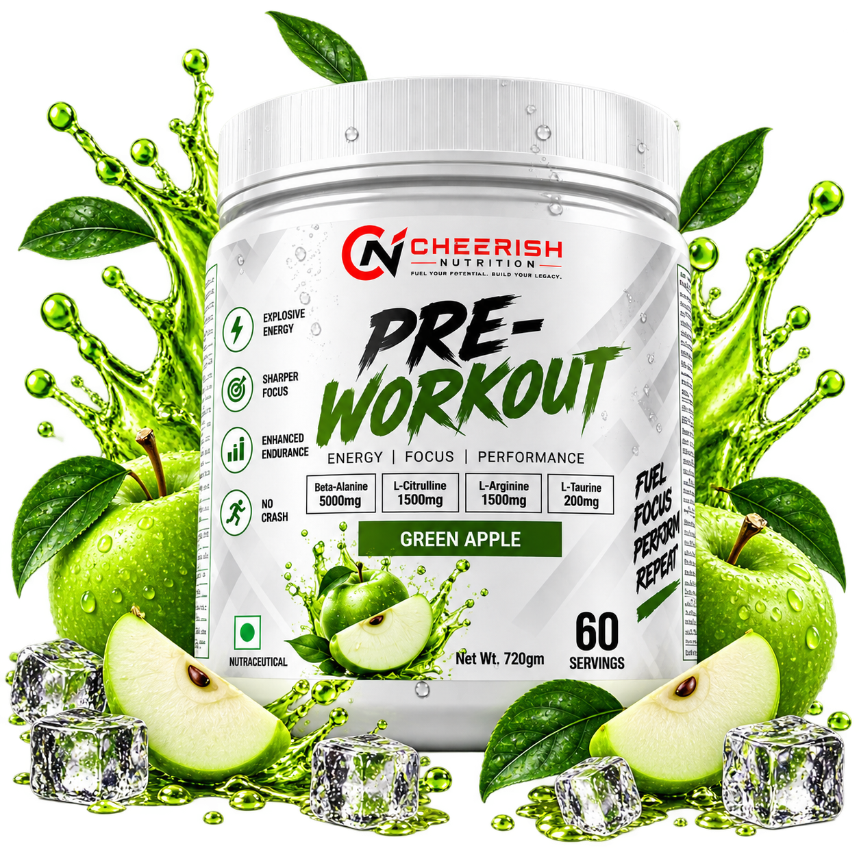Cheerish Green Apple Pre-Workout